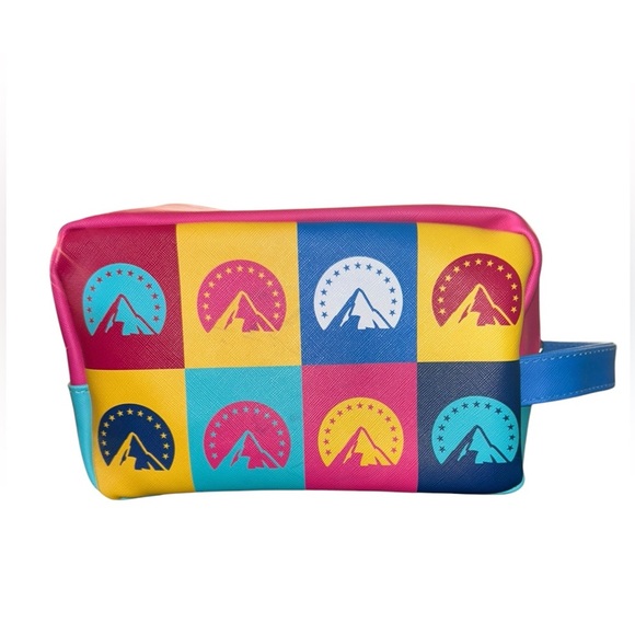 Retro Paramount Pictures Multi-Color Zippered Bag - Makeup or Travel Pouch NWOT - Picture 4 of 9